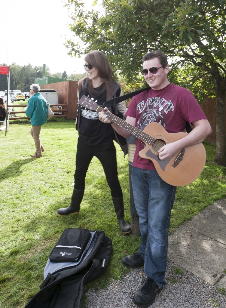 Busking at the Showcase