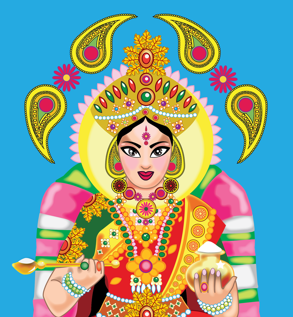 Picture of Annapurna the Hindu Goddess of Food and Kitchens